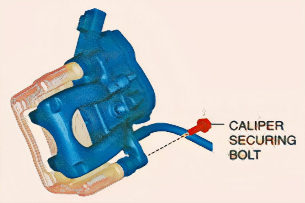 caliper securing bolt