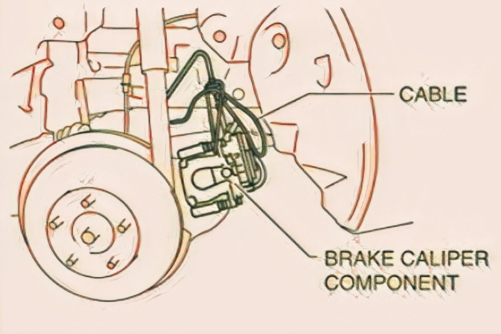 Cable and brake caliper component