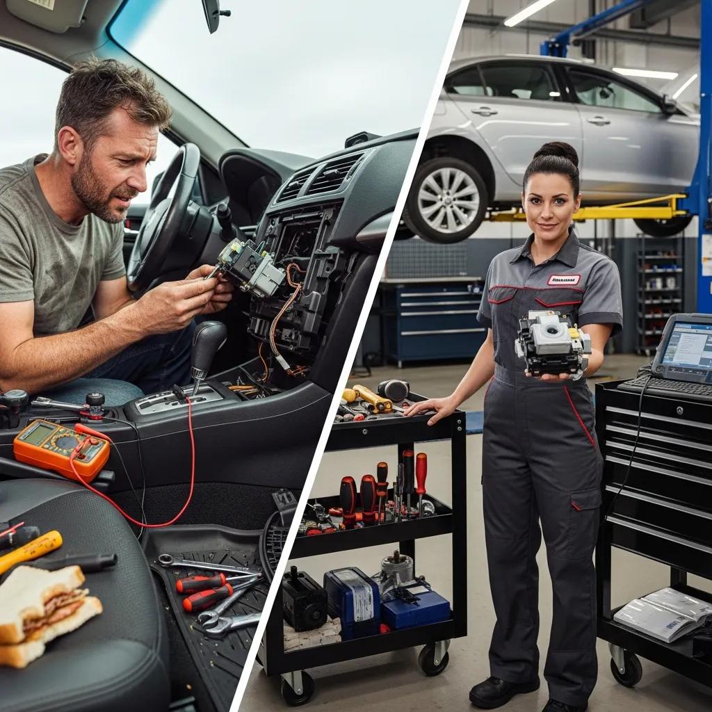 Comparison of DIY and professional blend door actuator repair approaches